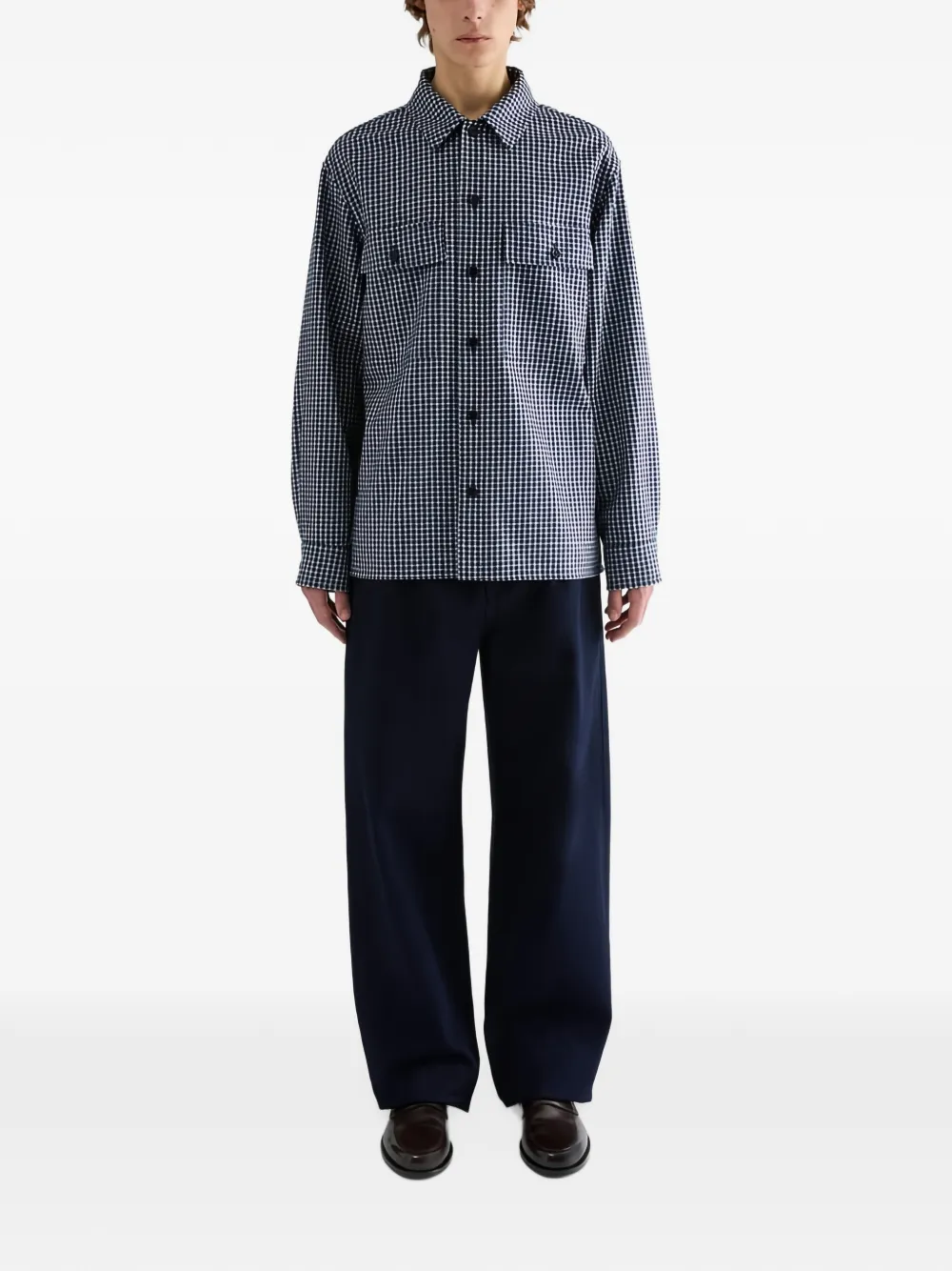 Jil Sander Jeans met geplooide voorkant Blauw