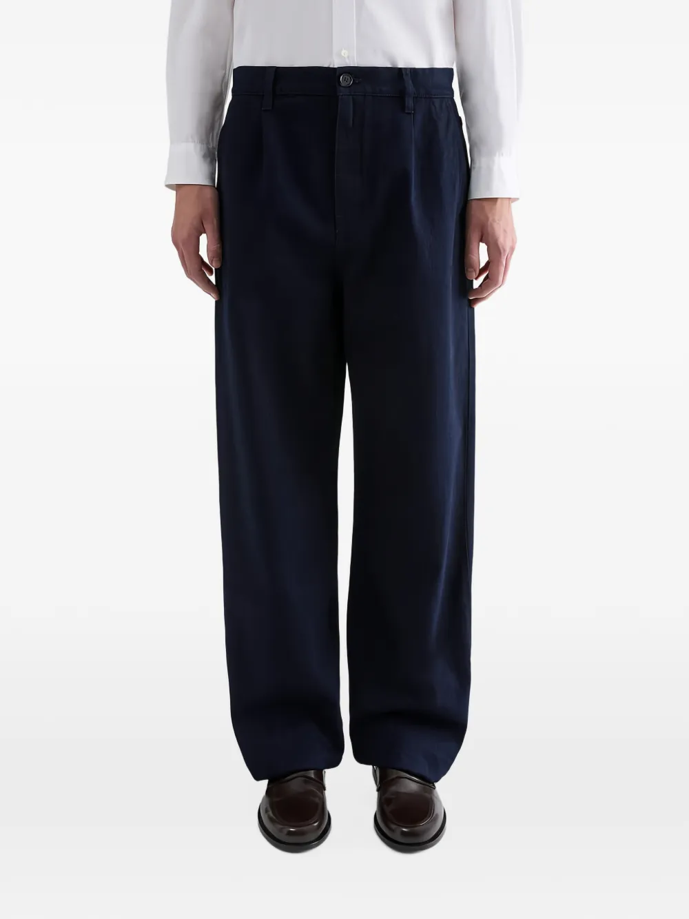 Jil Sander Jeans met geplooide voorkant Blauw