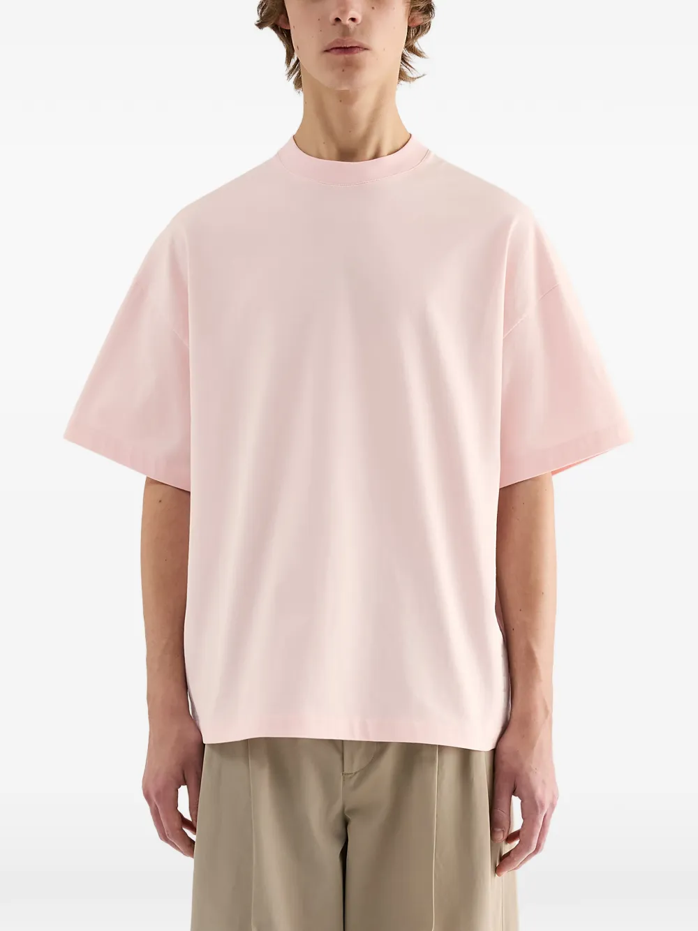 Jil Sander Boxy-fit T-shirt met logo-print Roze