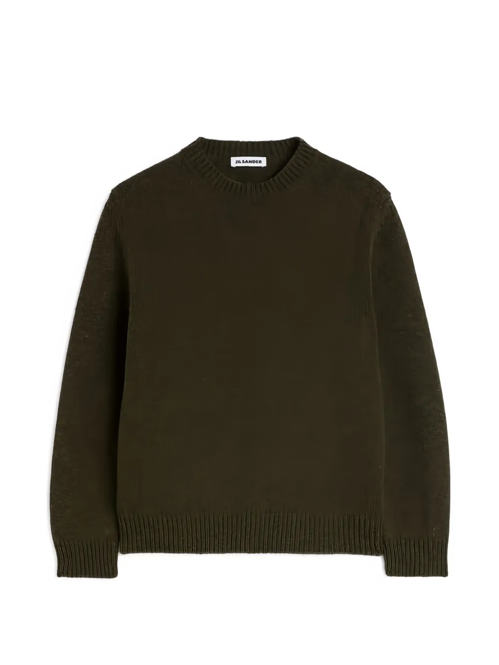 Jil Sander Wollen trui met ronde hals Groen