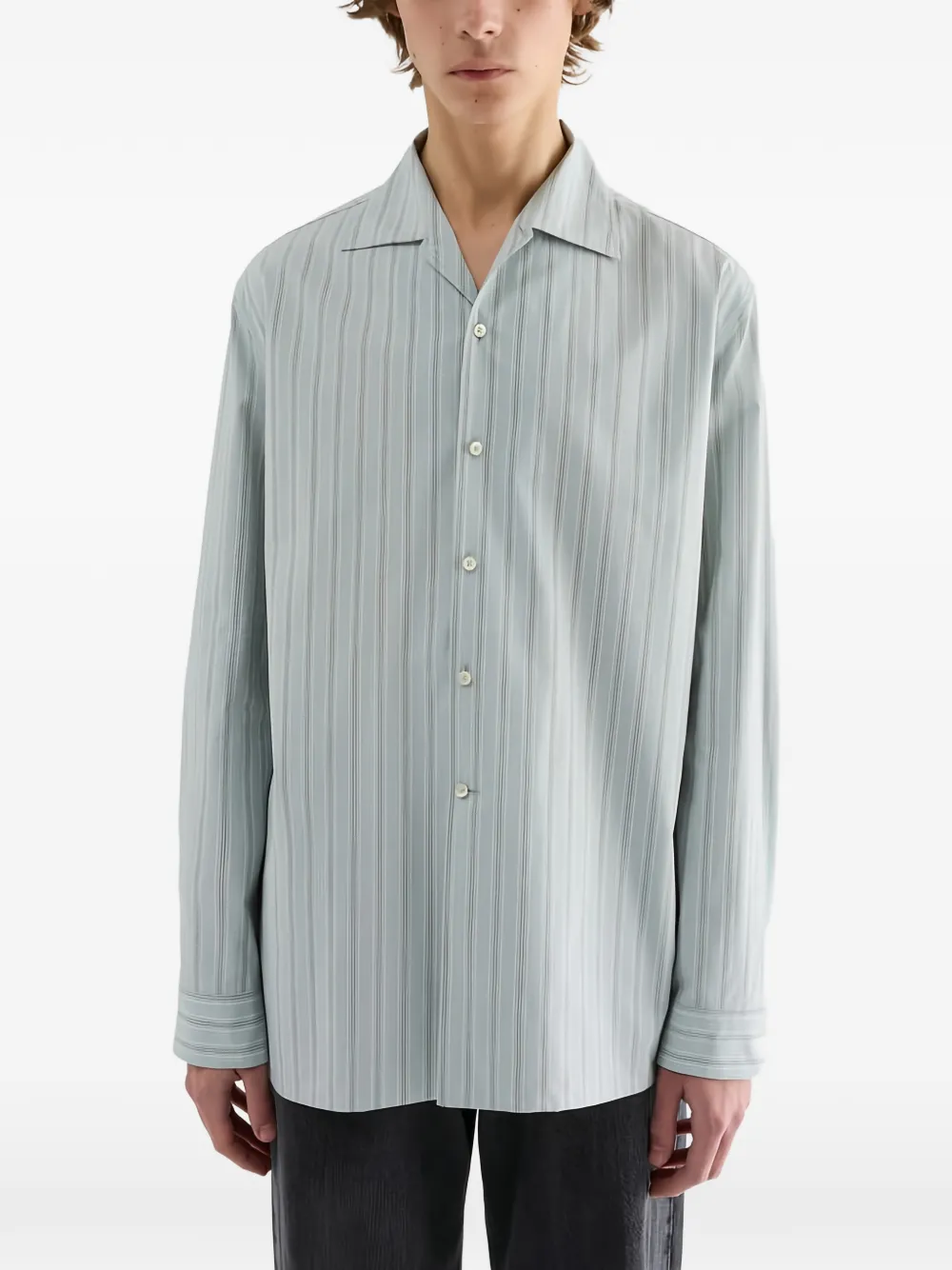 Jil Sander Gestreept overhemd Blauw