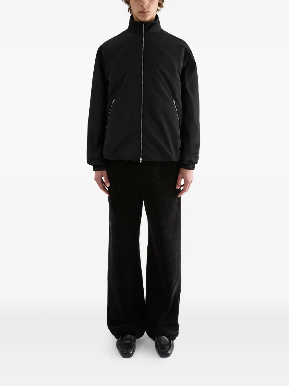 Jil Sander Taffeta gewatteerde blouse Zwart