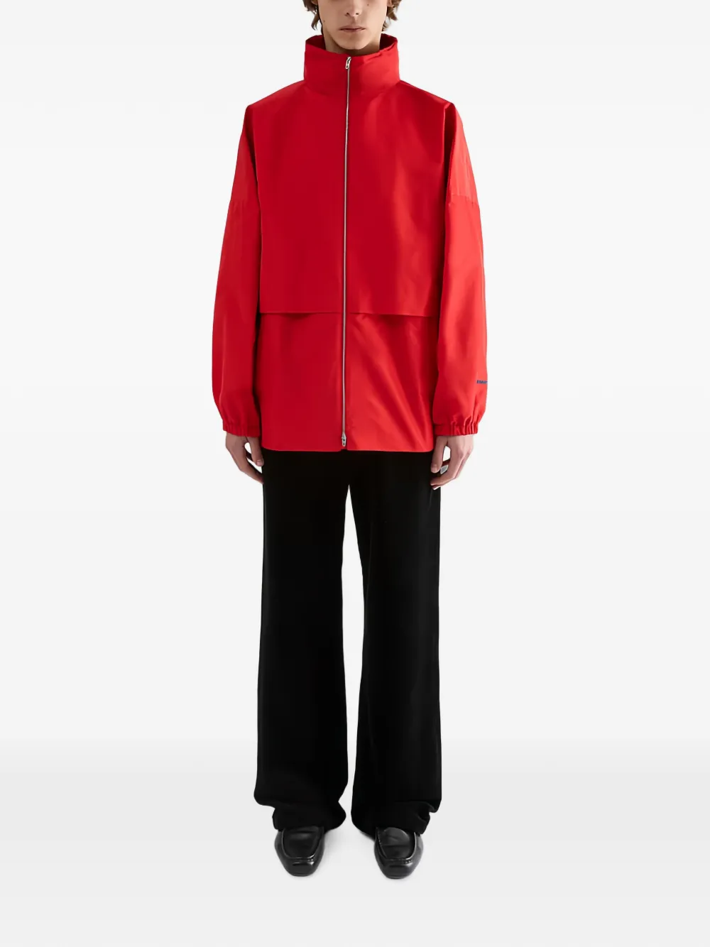 Jil Sander Jack met logodetail Rood