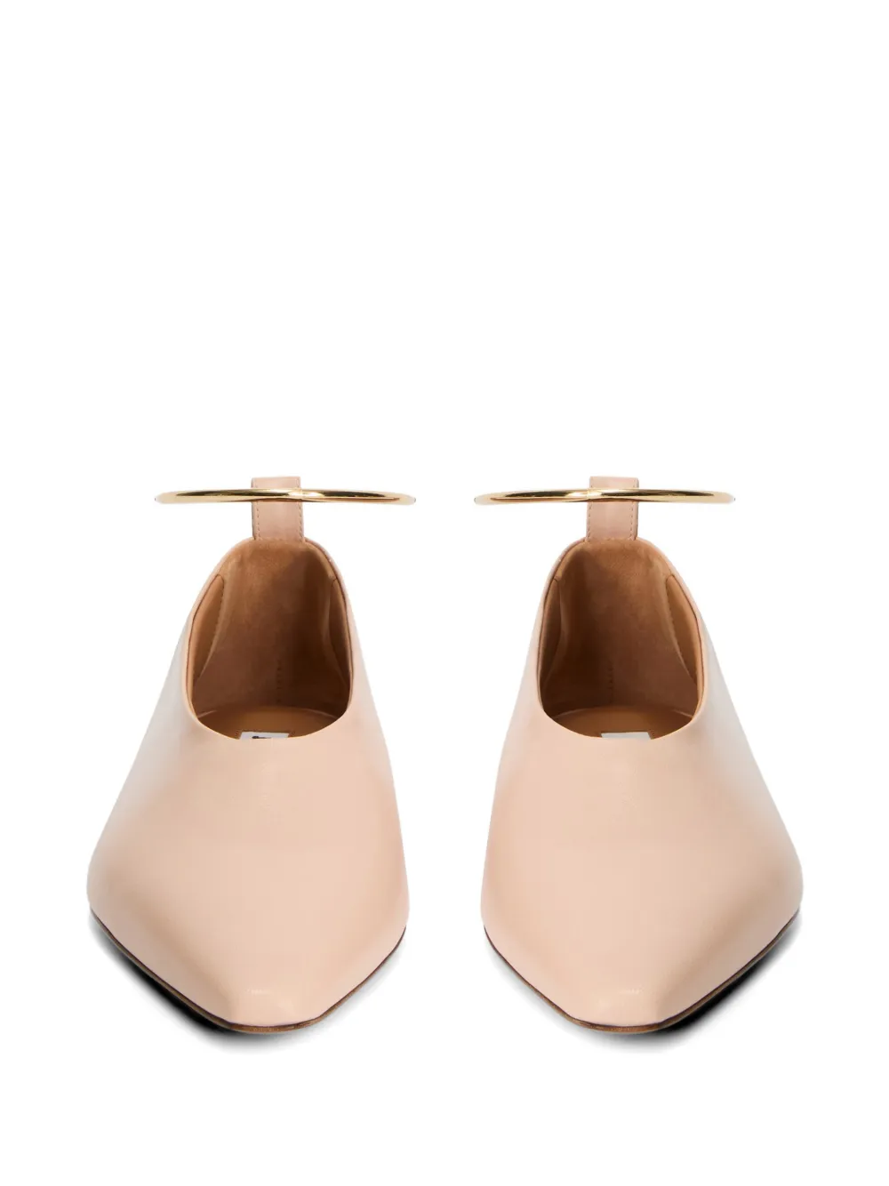 Jil Sander Ring leren ballerina's Roze