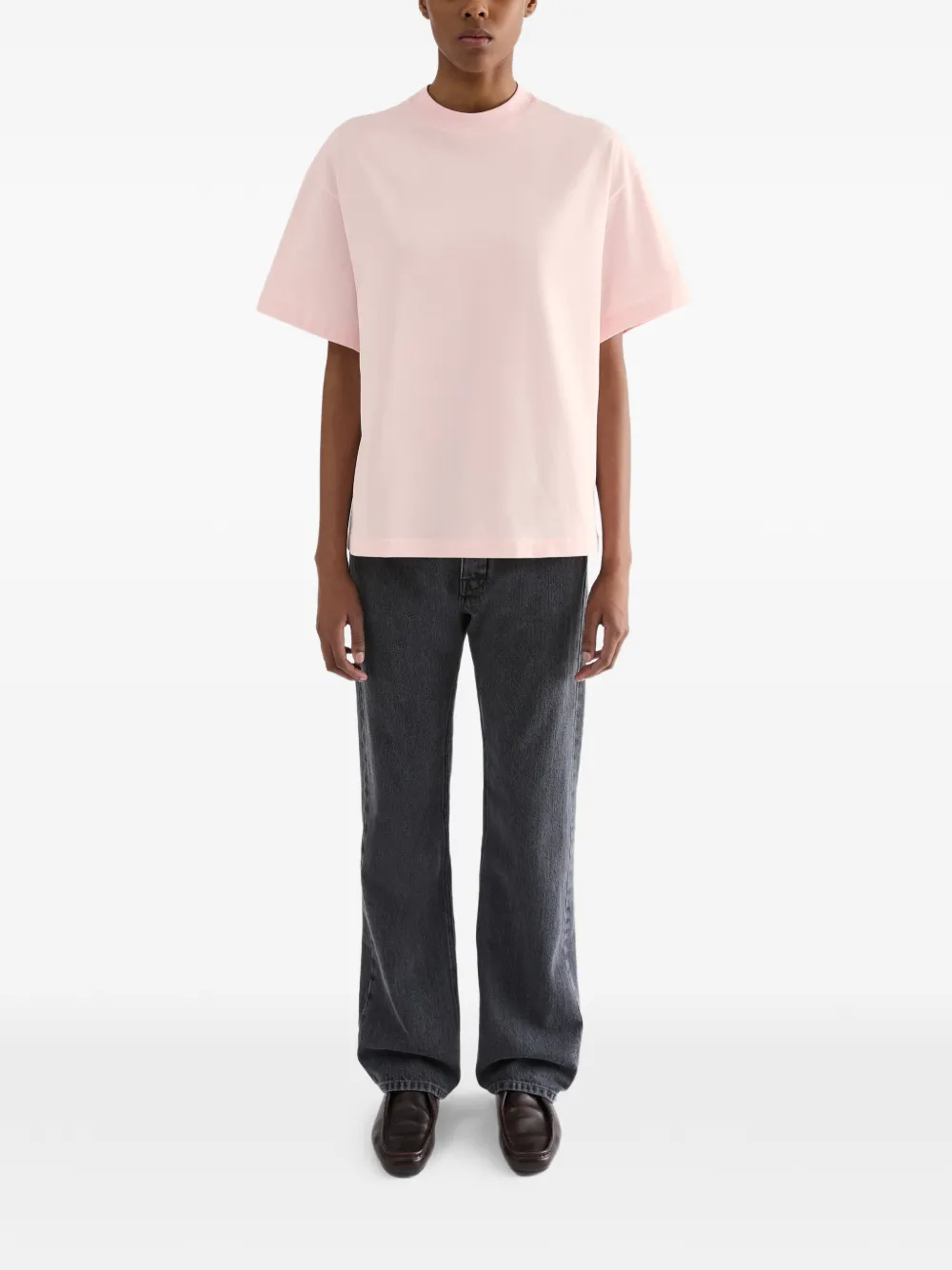 Jil Sander T-shirt met logoprint Roze