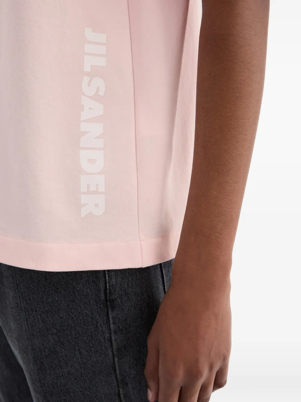 Jil Sander Katoenen T-shirt met ronde hals Roze