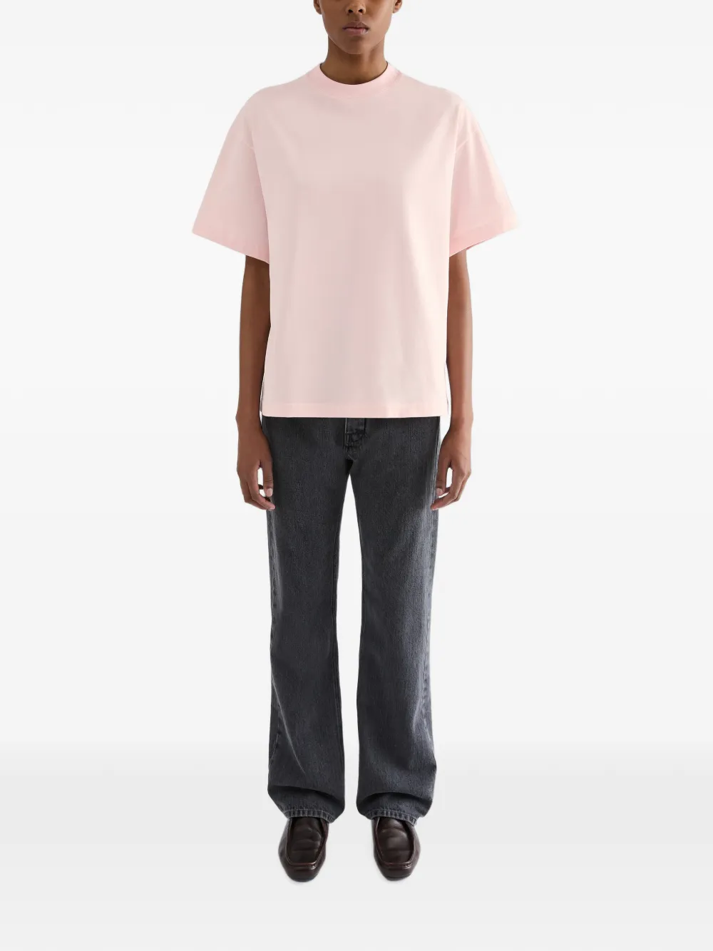 Jil Sander Katoenen T-shirt met ronde hals Roze