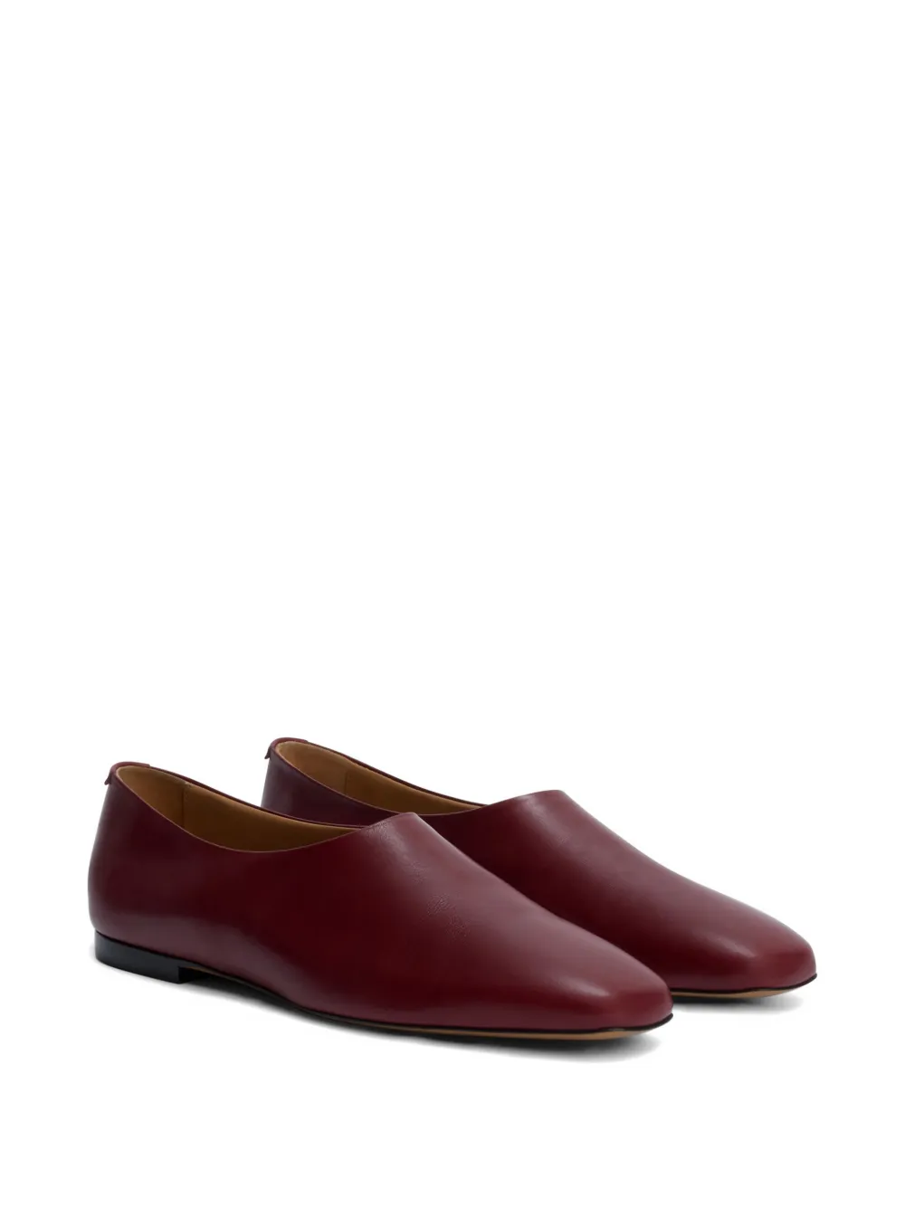 Jil Sander Ring leren ballerina's Rood