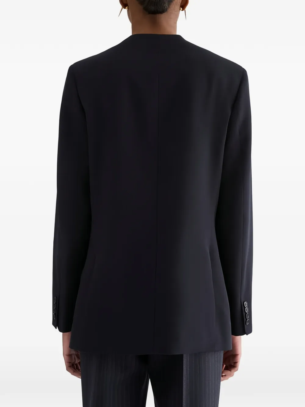 Jil Sander Blazer met enkele rij knopen Blauw