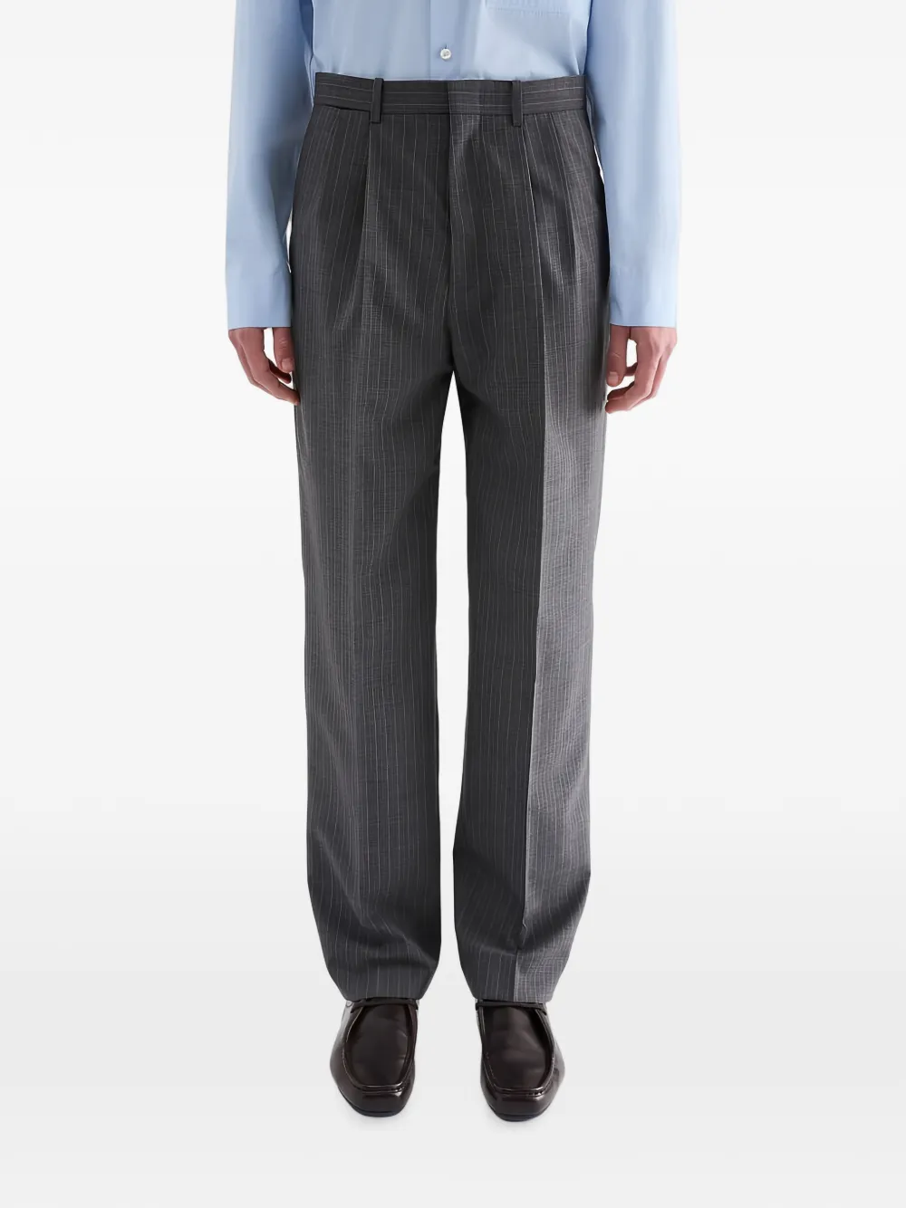 Jil Sander Broek met krijtstreep Grijs