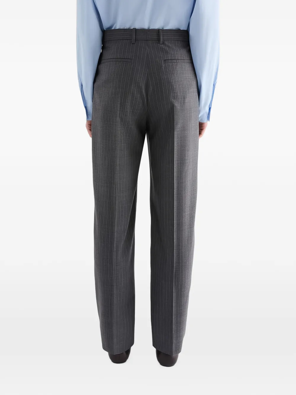 Jil Sander Broek met krijtstreep Grijs