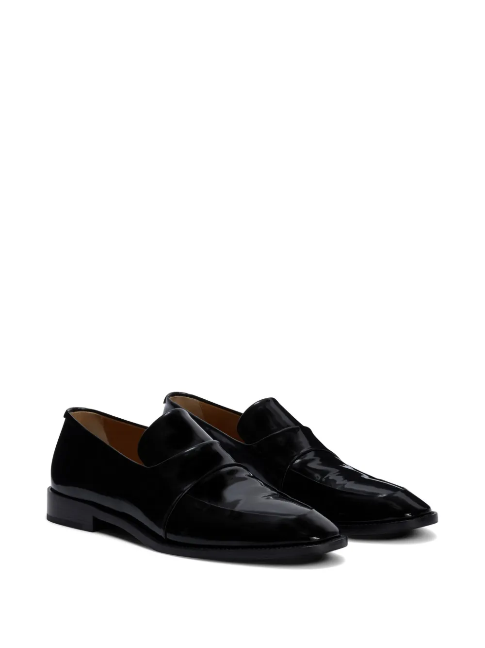 Jil Sander Leren loafers Zwart