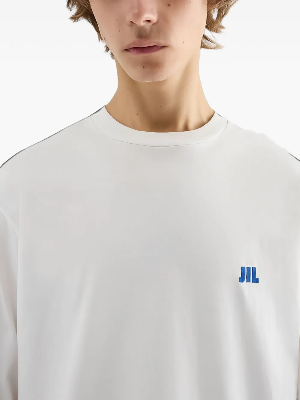 Jil Sander T-shirt met geborduurd logo Wit