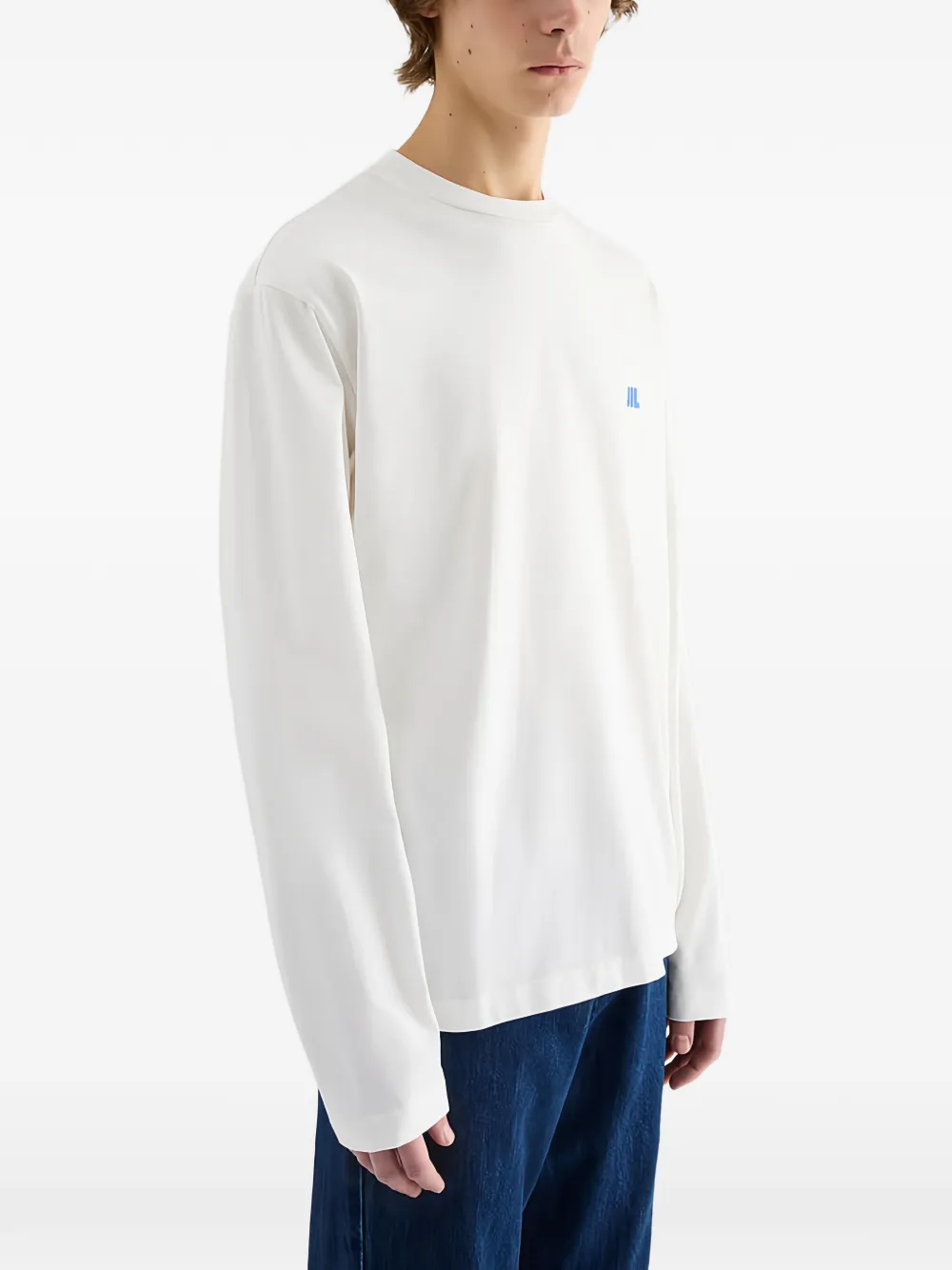 Jil Sander T-shirt met geborduurd logo Wit
