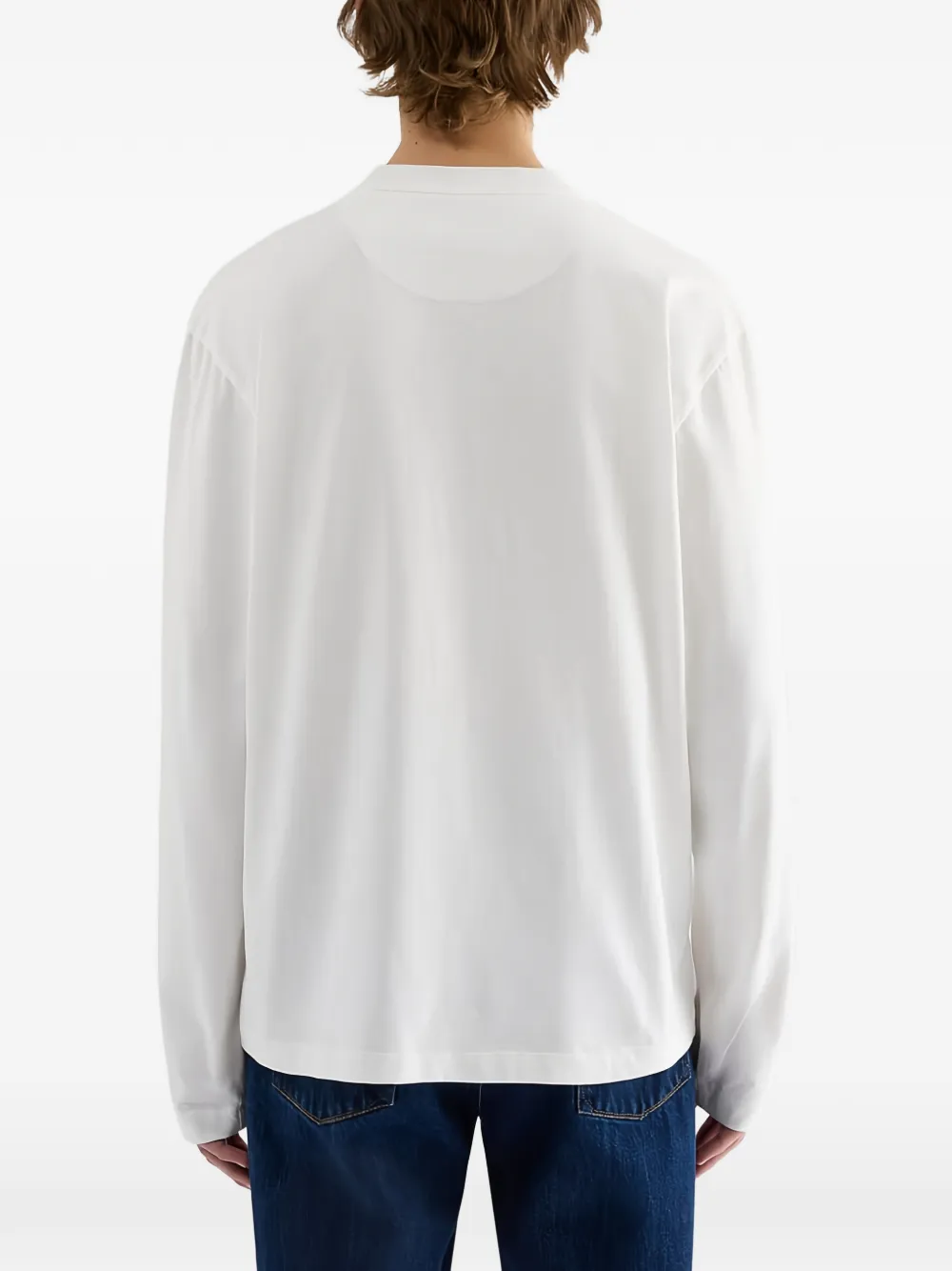 Jil Sander T-shirt met geborduurd logo Wit