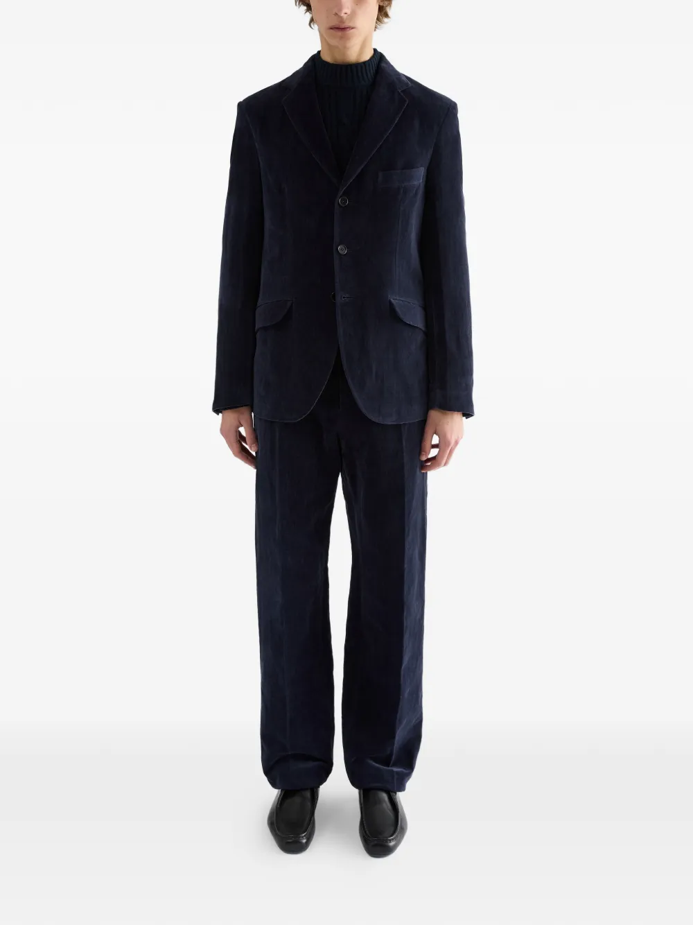 Jil Sander Fluwelen broek Blauw