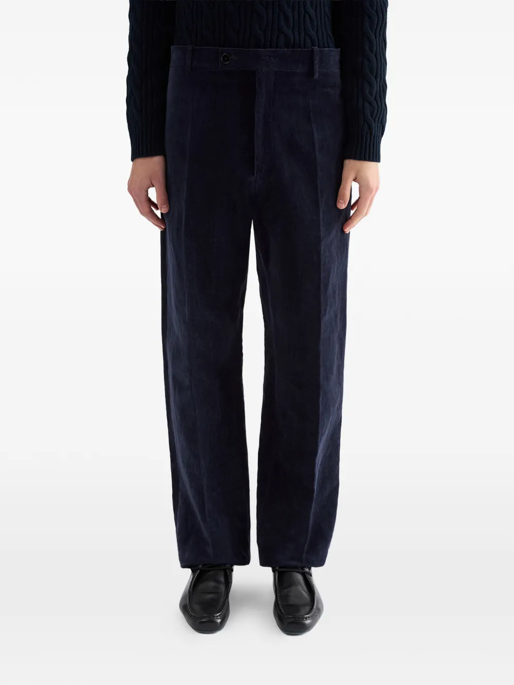 Jil Sander Fluwelen broek Blauw