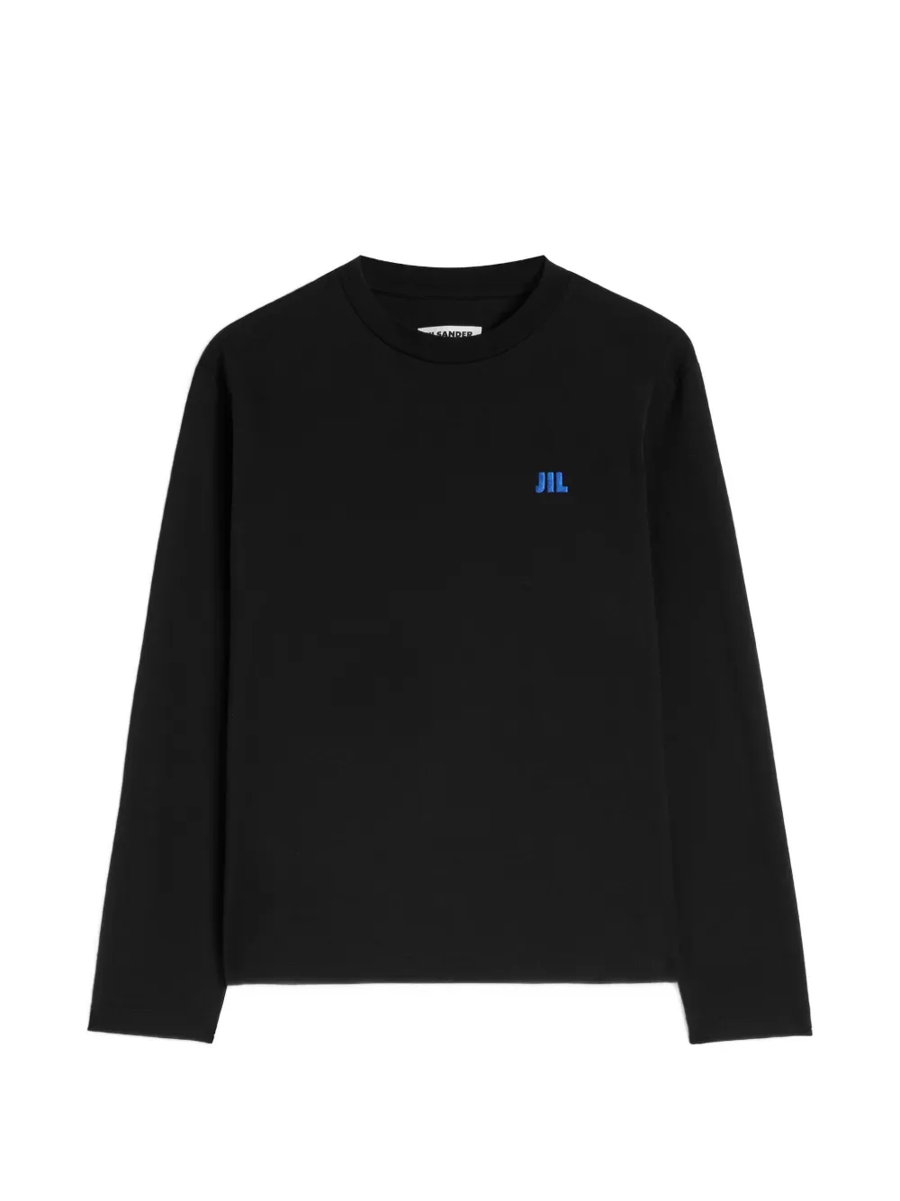 Jil Sander logo-embroidered long-sleeve T-shirt - Nero