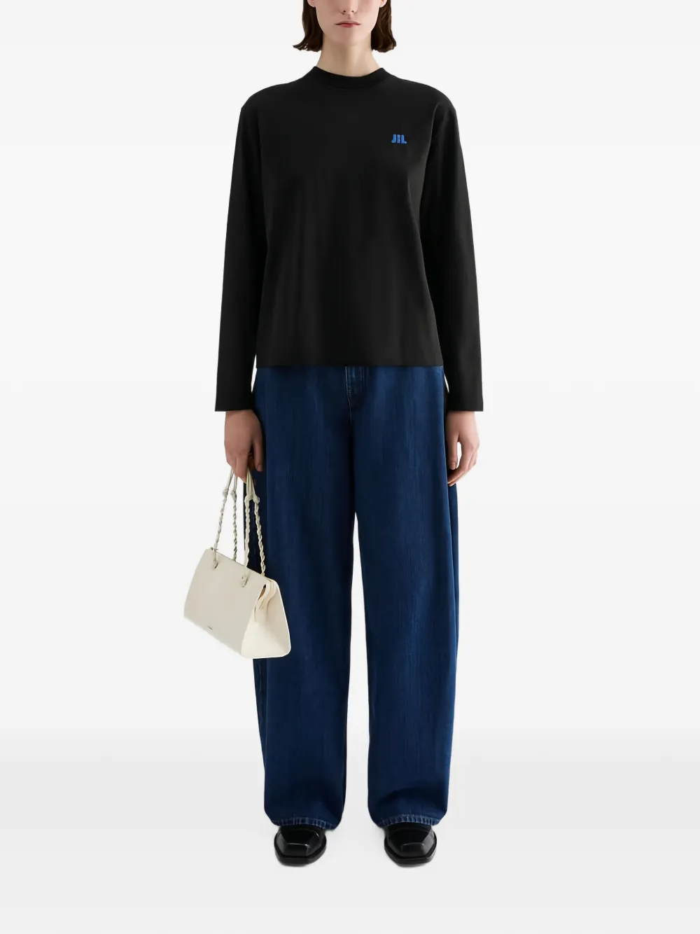 Jil Sander T-shirt met lange mouwen Zwart