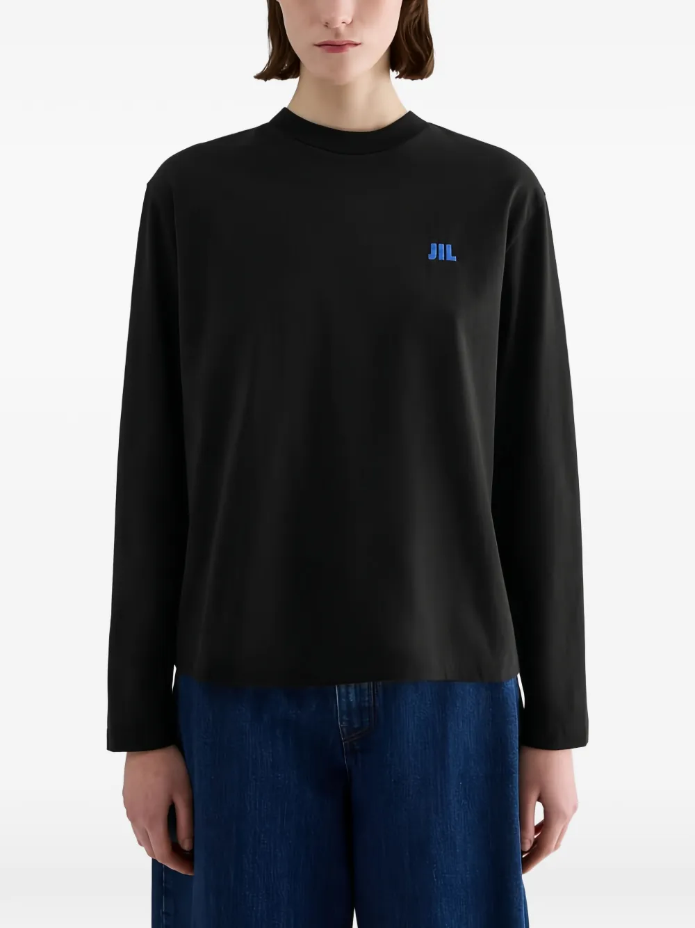 Jil Sander T-shirt met lange mouwen Zwart