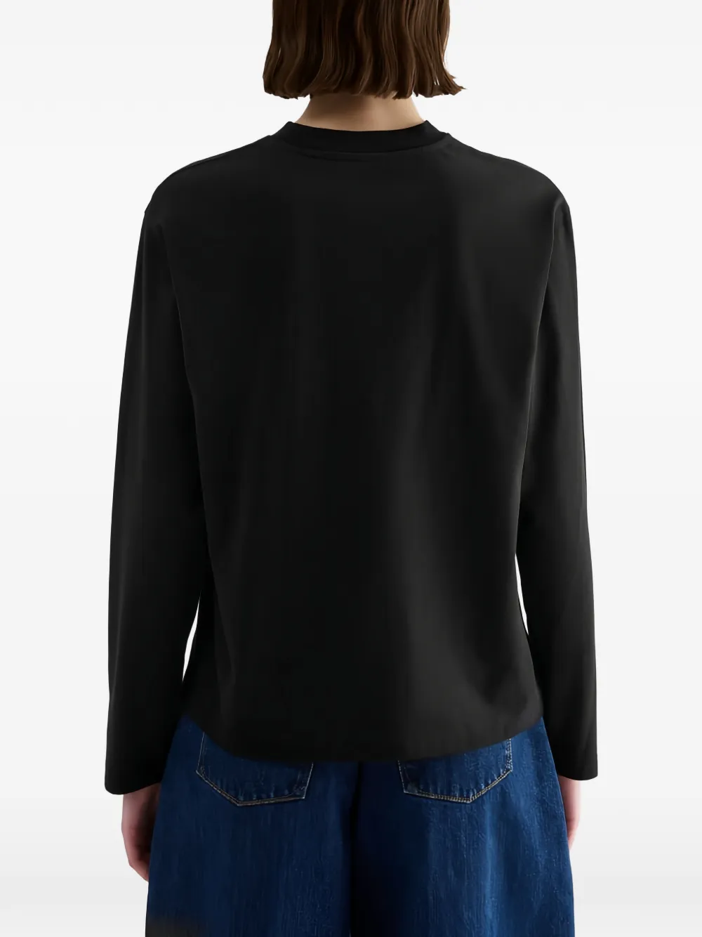 Jil Sander T-shirt met lange mouwen Zwart