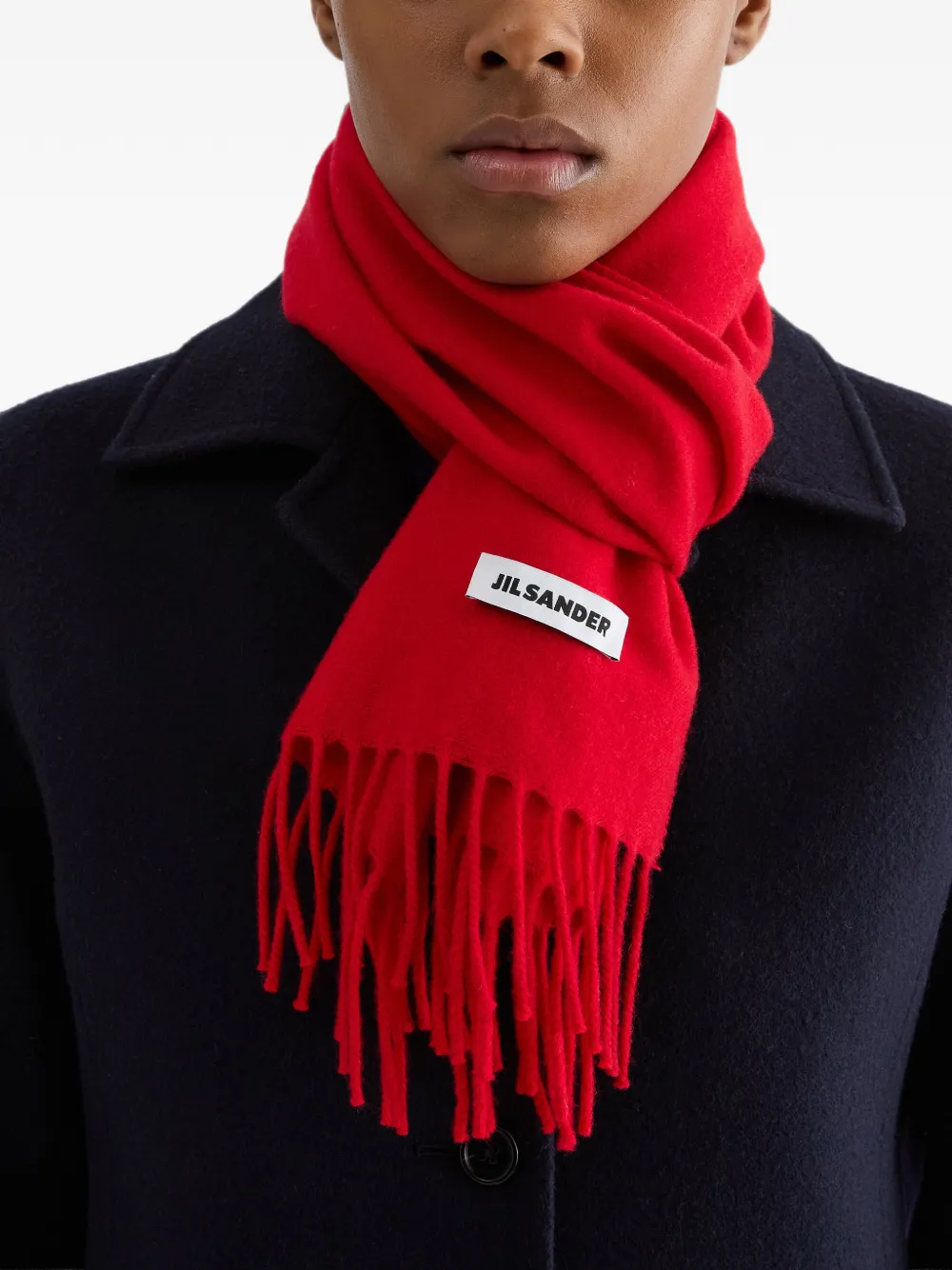 Jil Sander Wollen sjaal Rood