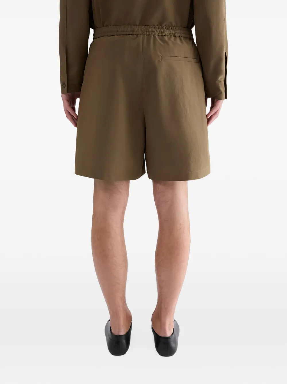 Jil Sander Shorts met elastische tailleband Bruin