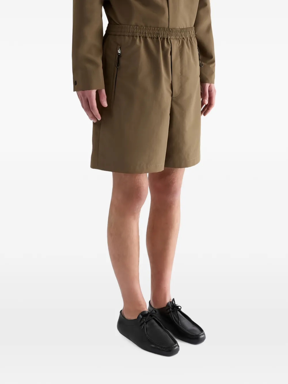 Jil Sander Shorts met elastische tailleband Bruin