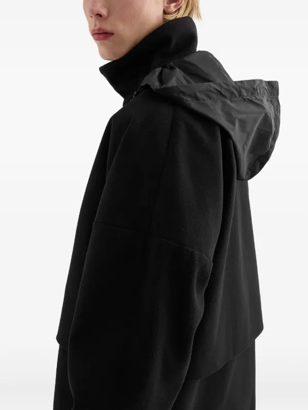 JIL SANDER 23ss ナイロン　フーデッドブルゾン Jil Sander フーデッド ジャケット | ブラック | FARFETCH JP