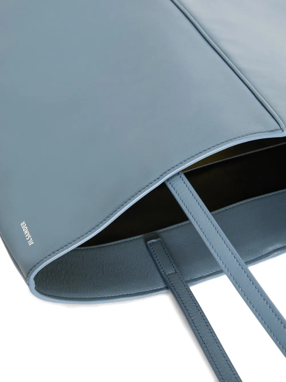 Jil Sander Linea leren shopper met hartvormige afwerking Blauw