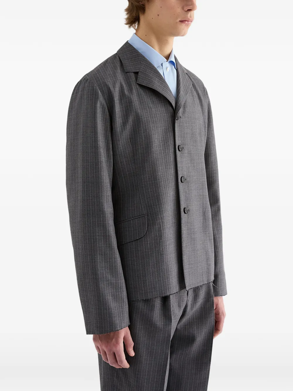 Jil Sander Blazer met krijtstreep Grijs
