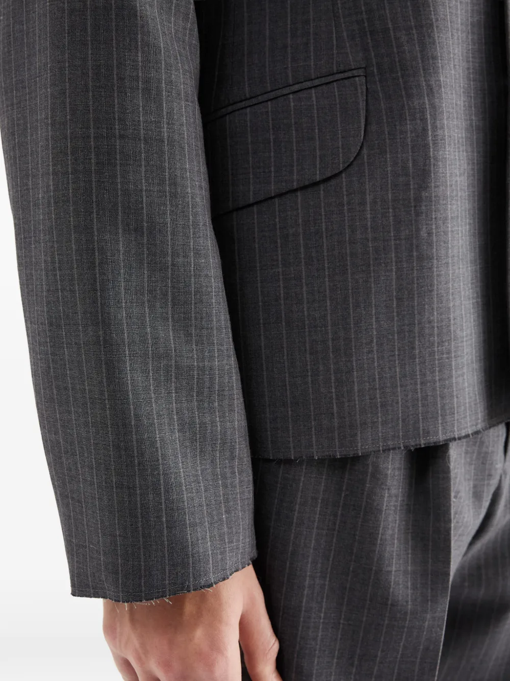 Jil Sander Blazer met krijtstreep Grijs