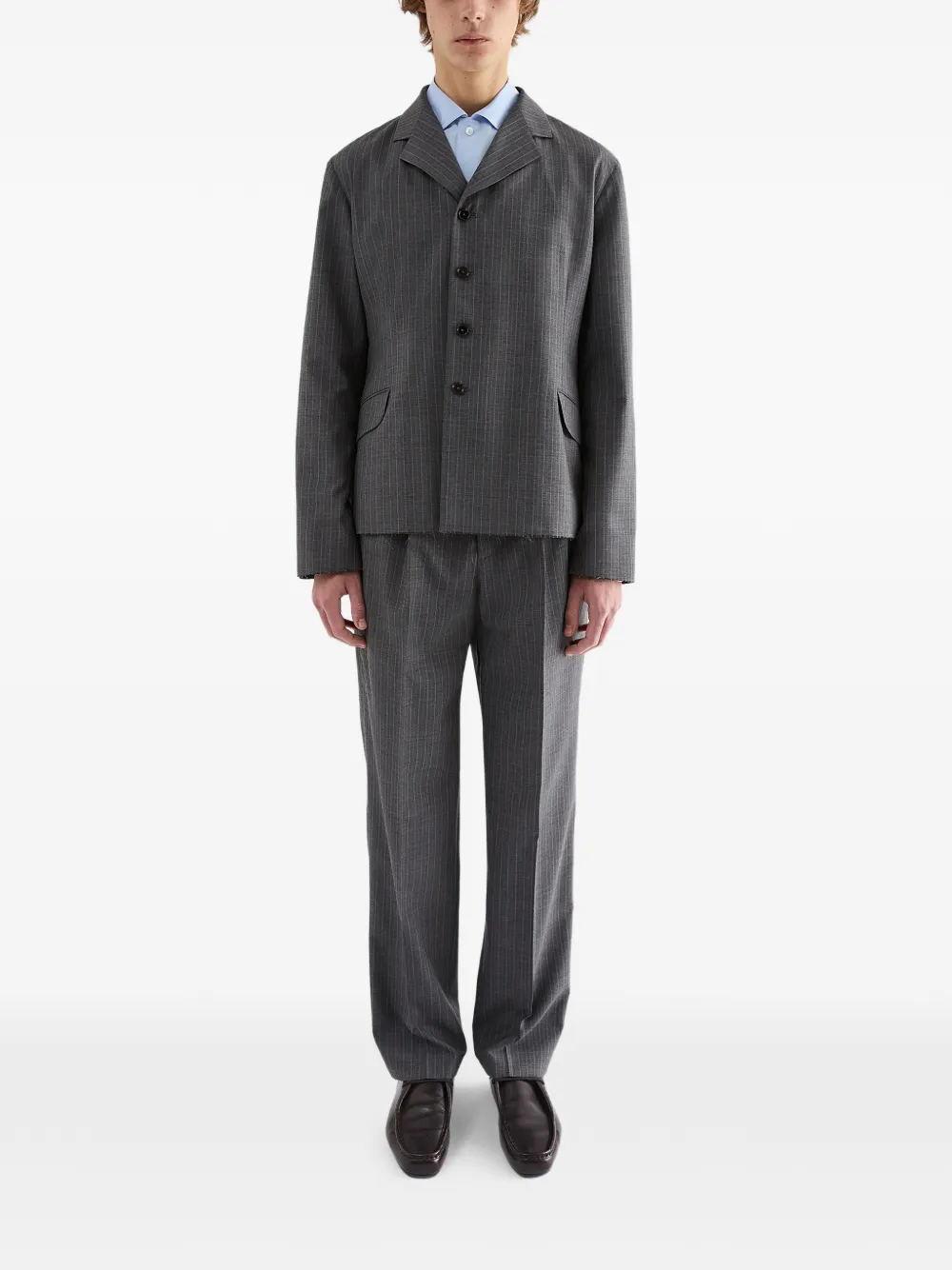 Jil Sander Blazer met krijtstreep Grijs