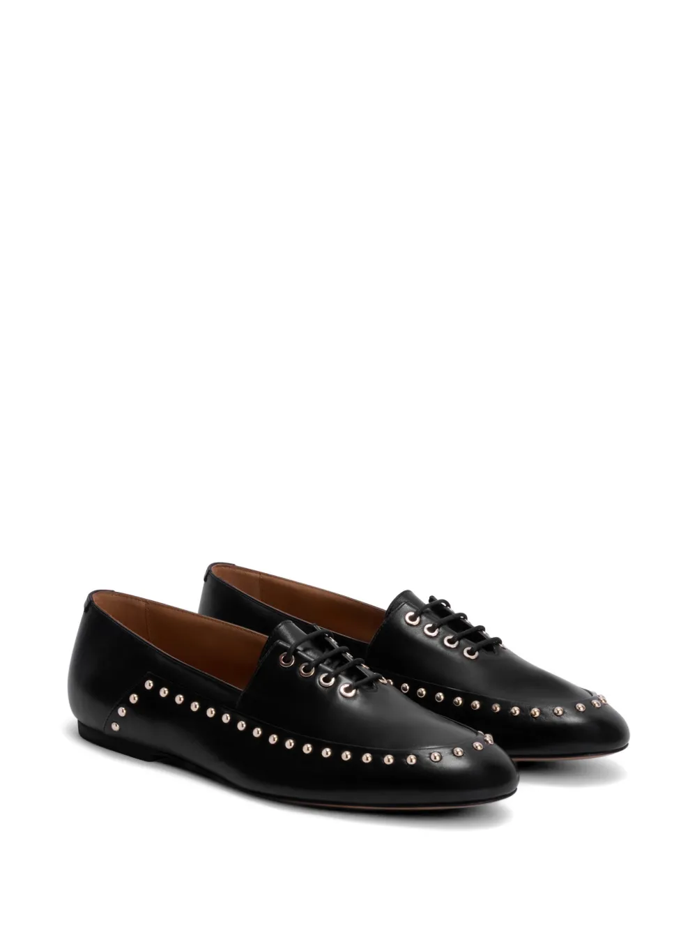 Jil Sander Loafers verfraaid met studs Zwart