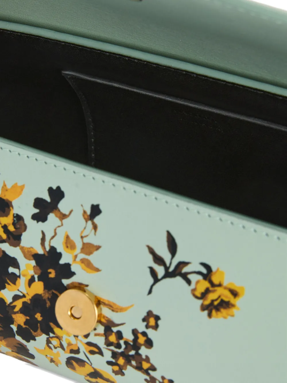Jil Sander Cannolo leren clutch met bloemenprint Blauw