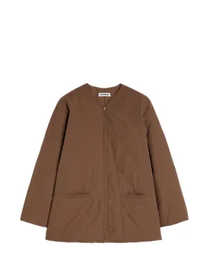 Issey Miyake Zip voluminous-sleeves Jacket | Brown | FARFETCH