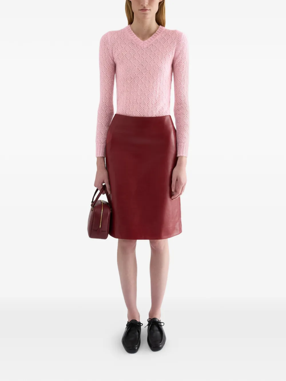 Jil Sander Trui met V-hals Roze