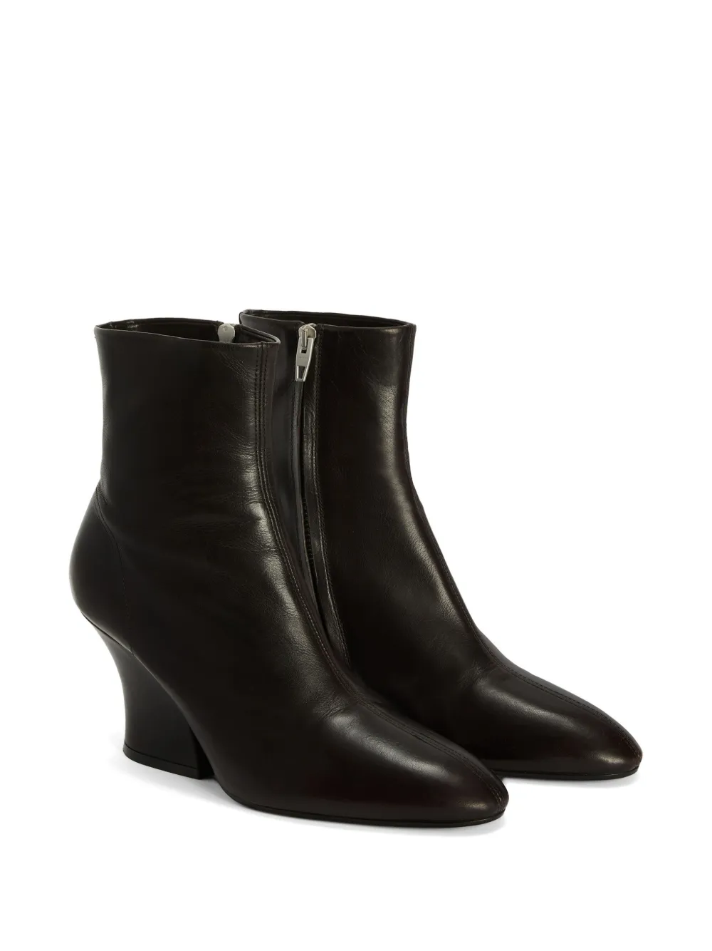Jil Sander block-heel ankle boots Bruin