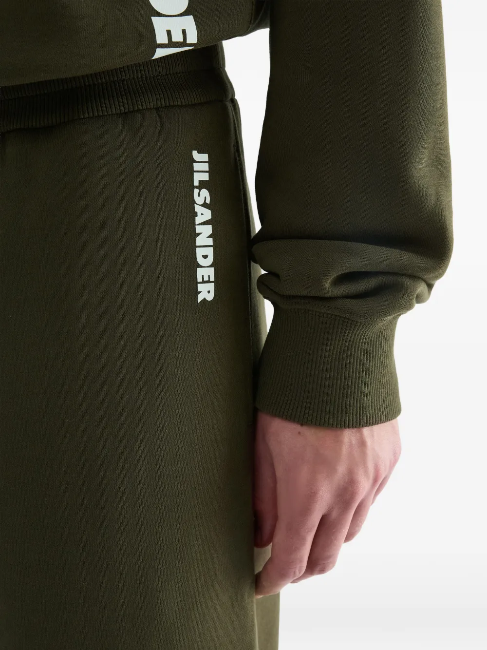 Jil Sander Trainingsbroek met logoprint Groen