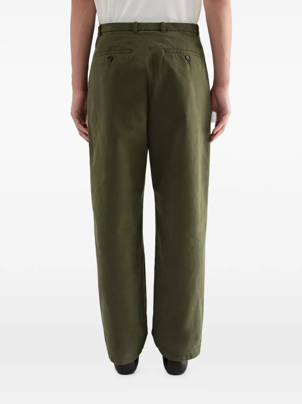 Jil Sander Broek met katoenen boren Groen