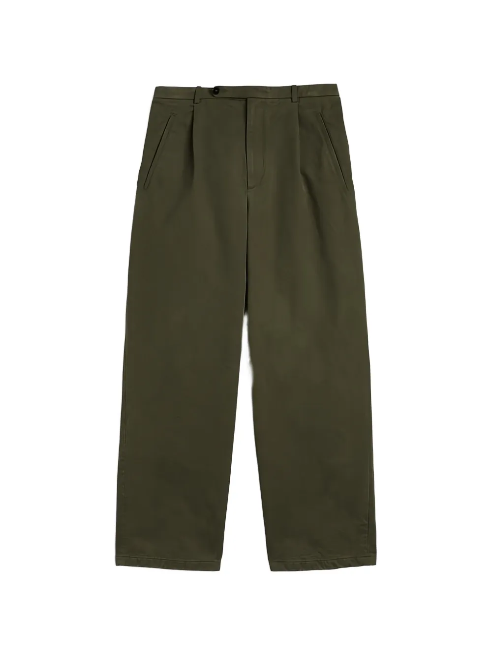 Jil Sander Broek met katoenen boren Groen