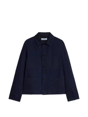Jil Sander パッチポケット オーバーシャツ | ブルー | FARFETCH JP