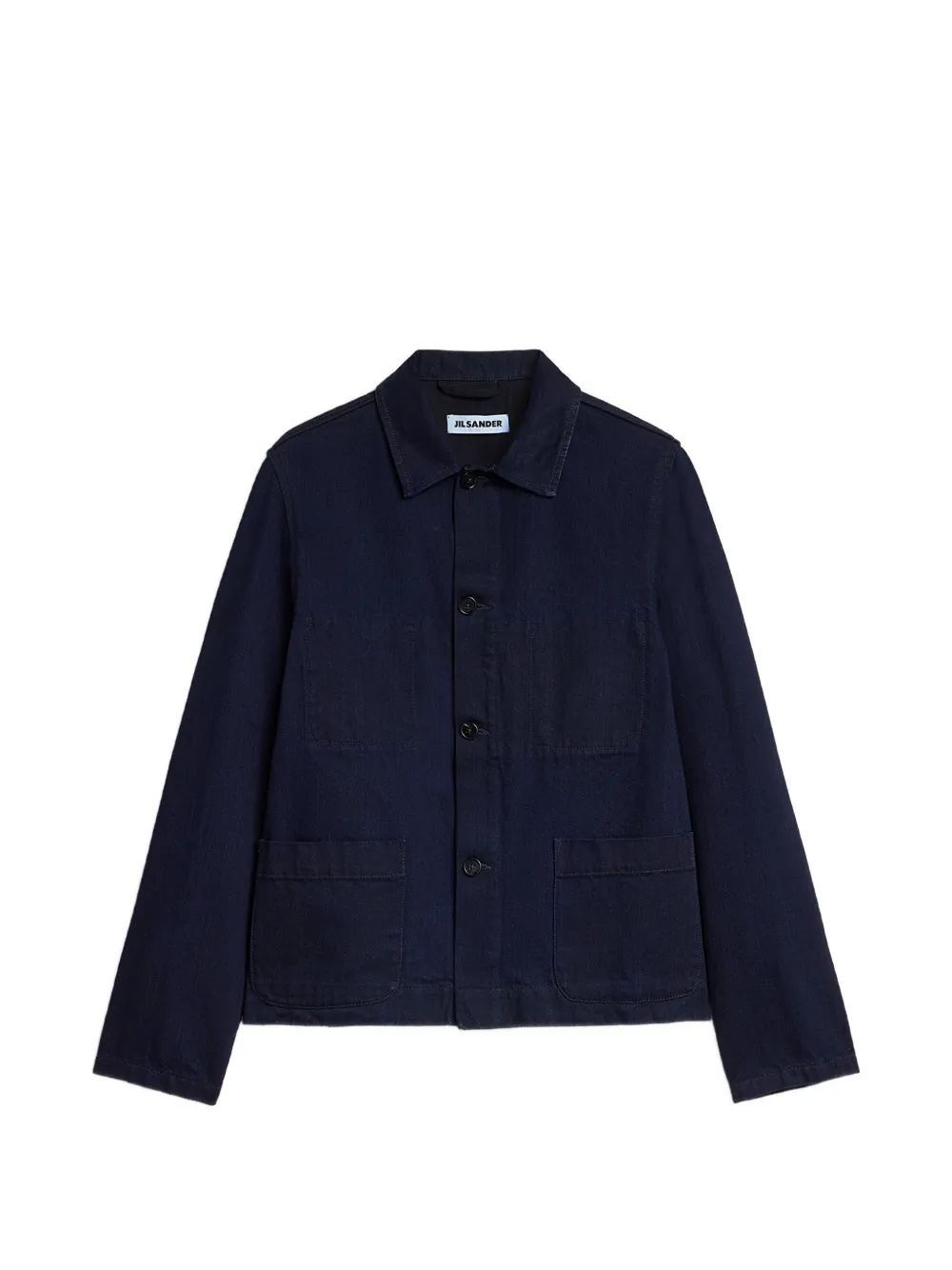 Jil Sander denim blouson regular-fit with patch pockets and button closure
