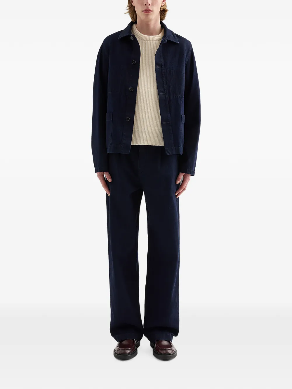Jil Sander Denim shirtjack Blauw
