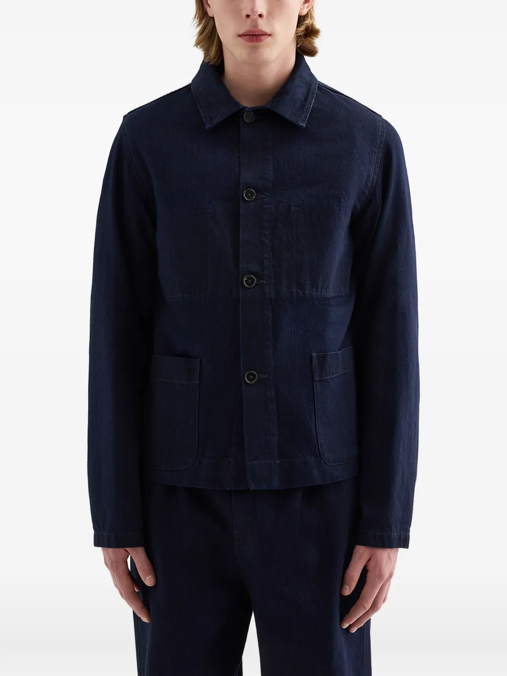 Jil Sander Denim shirtjack Blauw