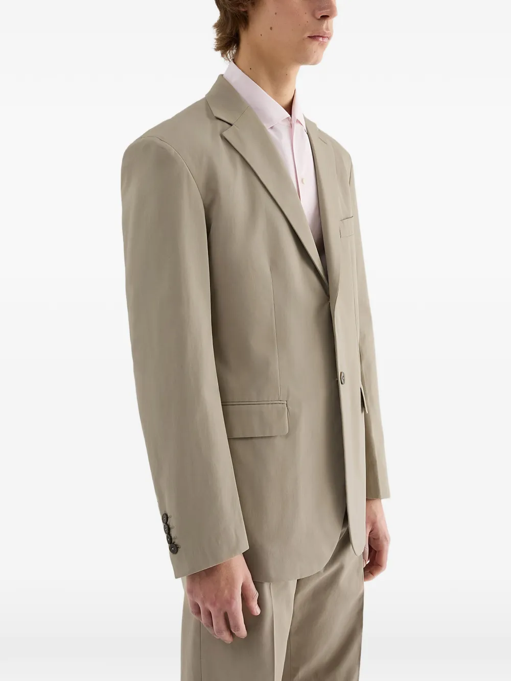 Jil Sander Blazer met enkele rij knopen Beige