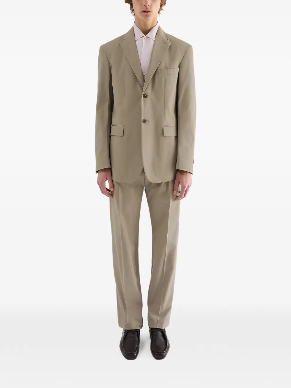 Jil Sander Blazer met enkele rij knopen Beige