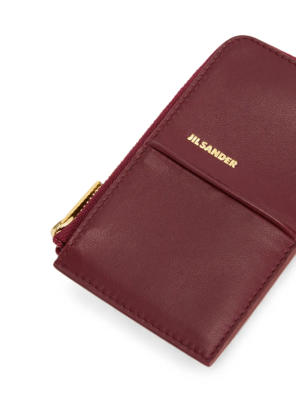 Jil Sander Linea kleine portemonnee Rood