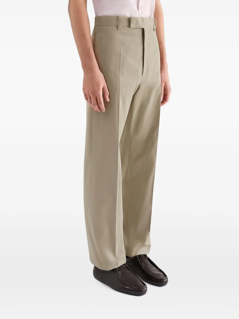 Jil Sander Broek met katoenen boren Beige