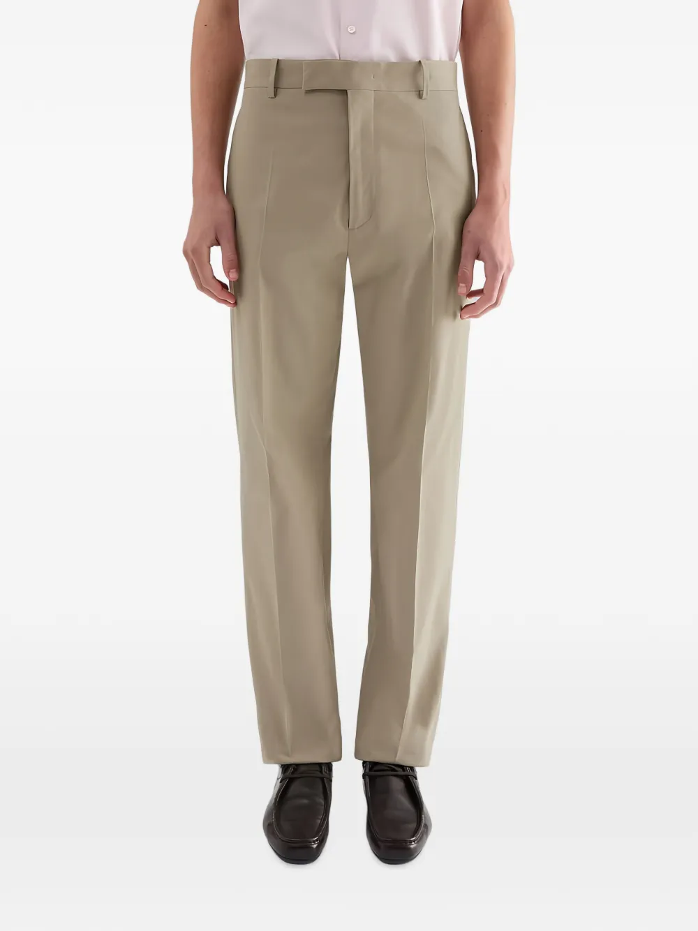 Jil Sander Broek met katoenen boren Beige